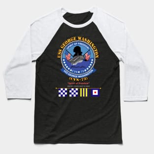 USS George Washington w Signal Flags Baseball T-Shirt